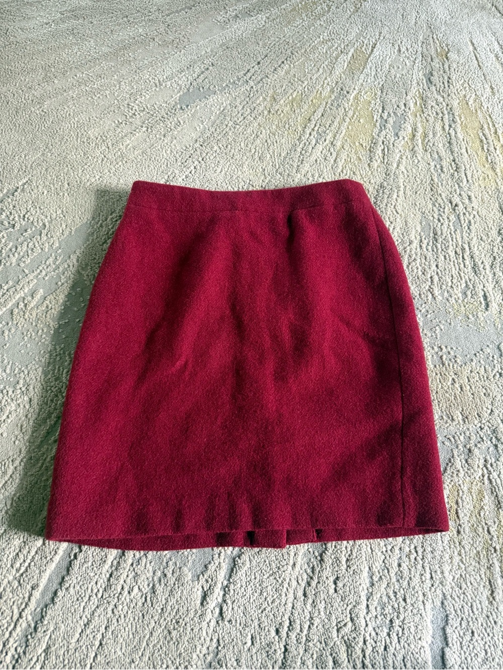 J Crew Mercantile wool pencil skirt high rise A line classy red maroon 0 petite